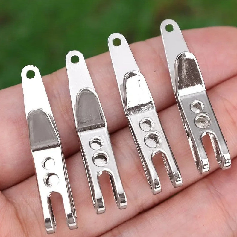 Silver Zinc Alloy EDC Keychain Carabiner Clip for Keys & Gear