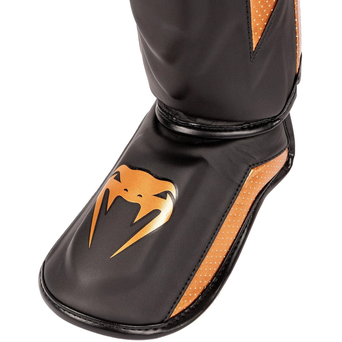 Protective Shin Instep Guards for Boxing MMA Combat Sports - Black Bronze