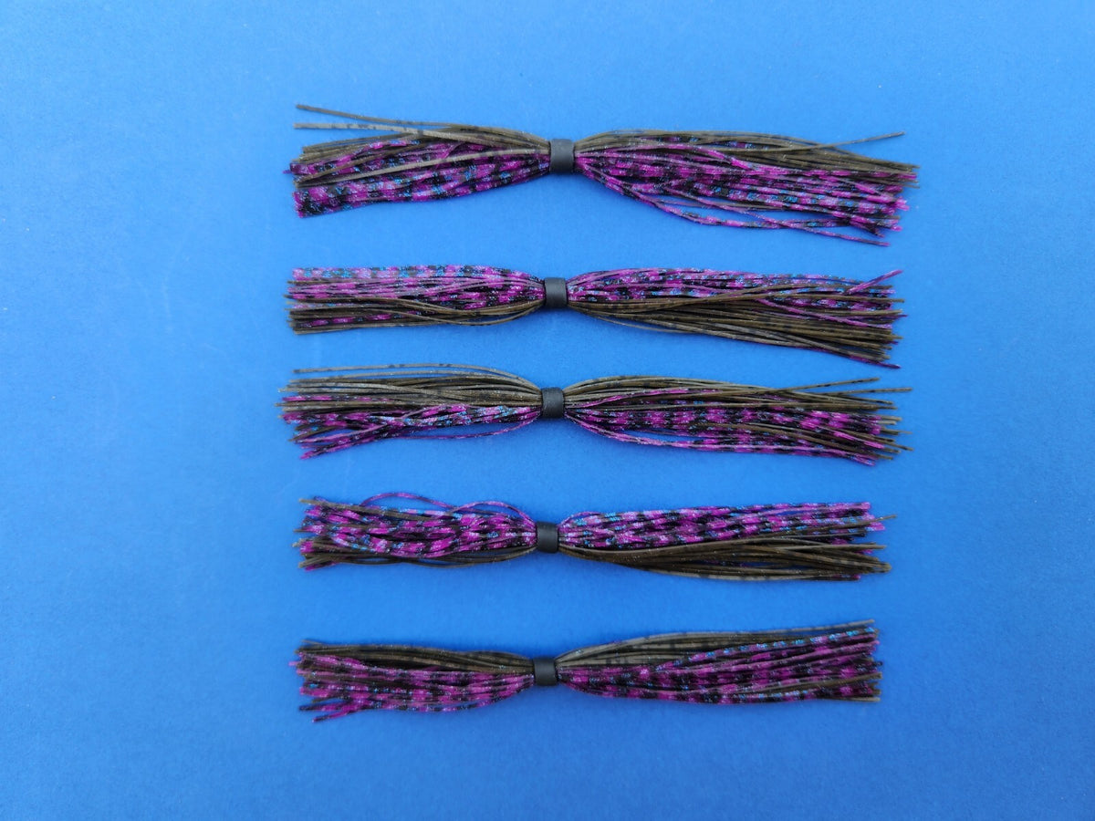 Silicone Skirt for Spinnerbaits Bass Lures Green Pumpkin Purple Scale 5-inch