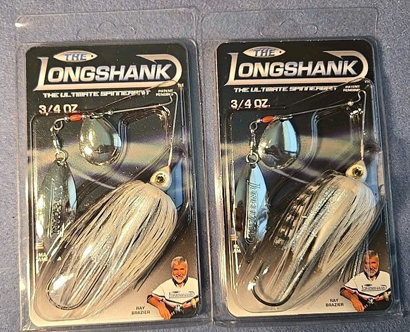 Spinnerbait 3/4 oz Silver Shiner Fishing Lure with Holographic Eyes