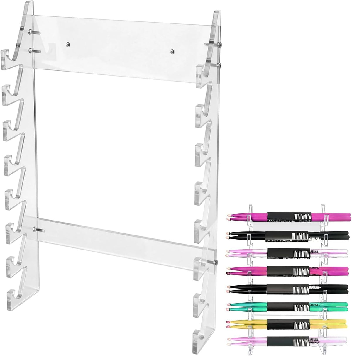Acrylic Drum Stick Holder Wall Mount Display Storage Organizer