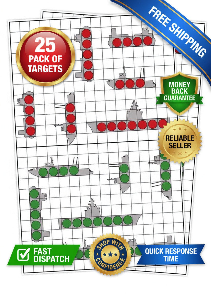 Paper Shooting Targets 25 Pack 12x18 for Gun Range & Range Practice