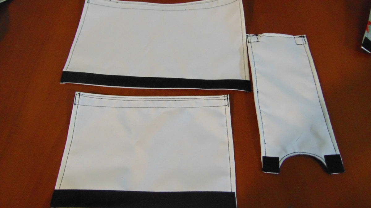 White BMX Handlebar Top Tube Pad Set - Cycling Bike Foam Guards
