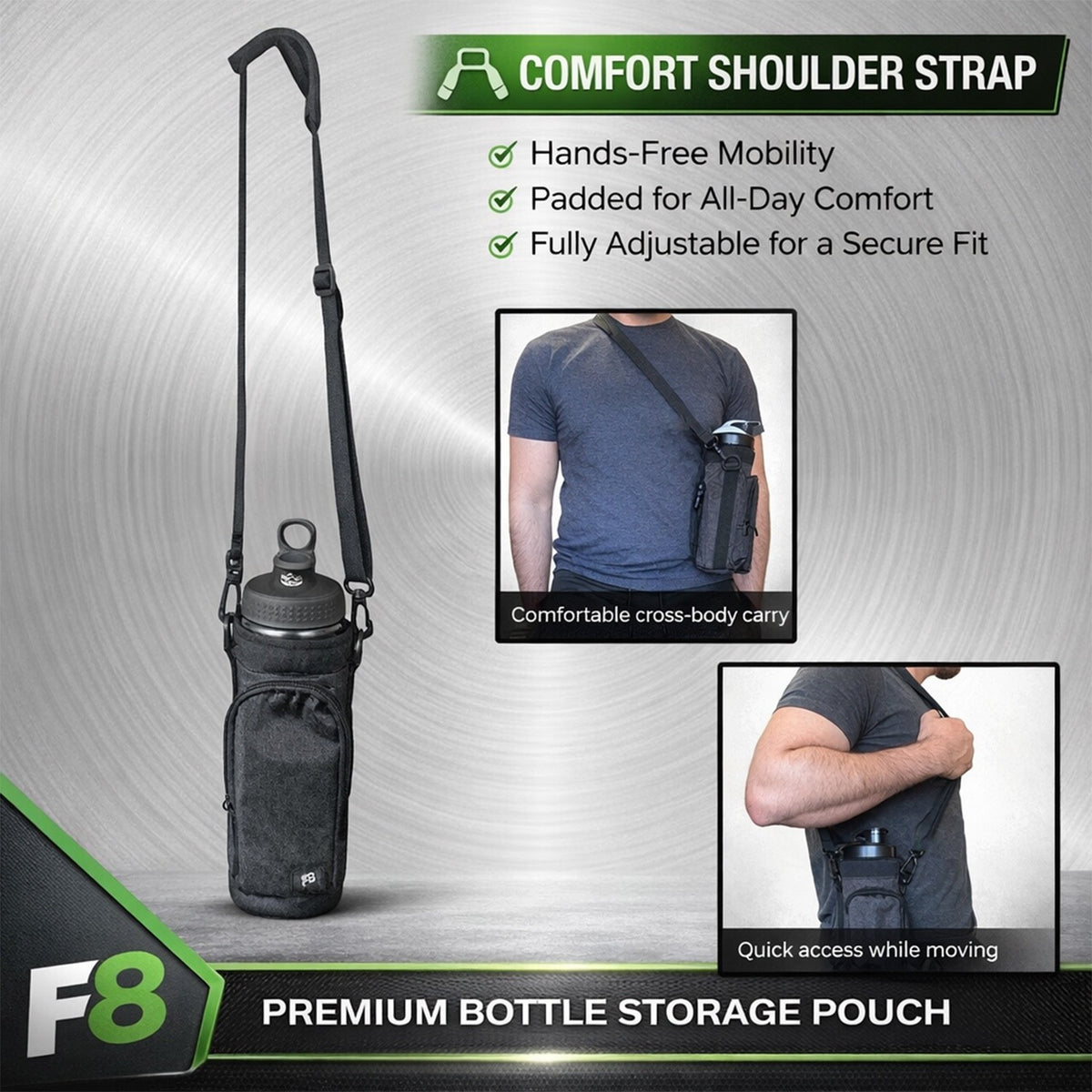 30 OZ Water Bottle Holder Sling for Hiking & Outdoor Activities