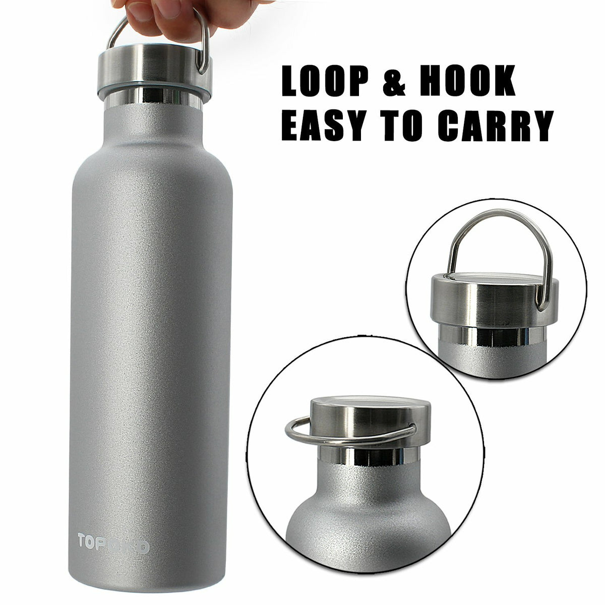 Vacuum Insulated Water Bottle Lid - 1.8 Inch Diameter, Leakproof for Hydro Flask