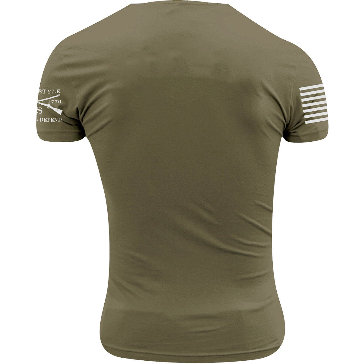 Military Green T-Shirt for Men - Born To Grill Design, Multiple Sizes