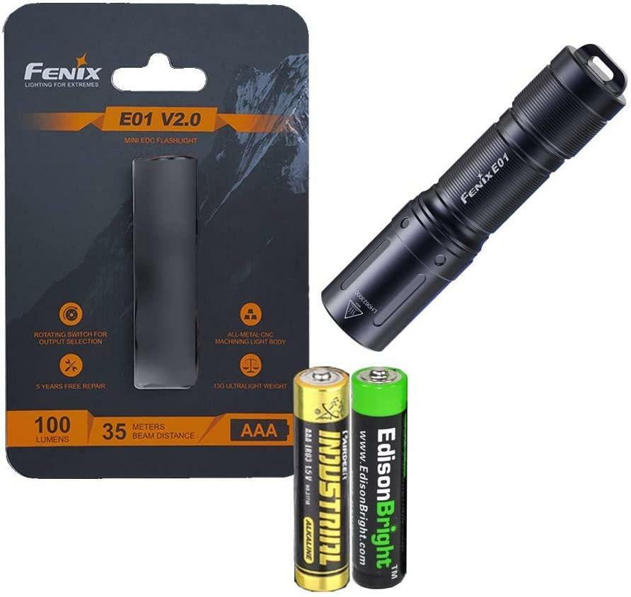 Mini LED Flashlight Keychain with AAA Battery - Waterproof & Compact