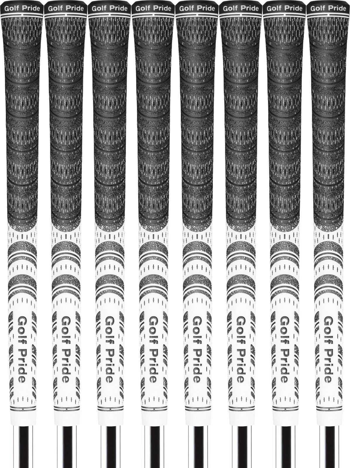 Golf Pride MCC White Golf Grips Set of 8 - Standard Size Hybrid Performance