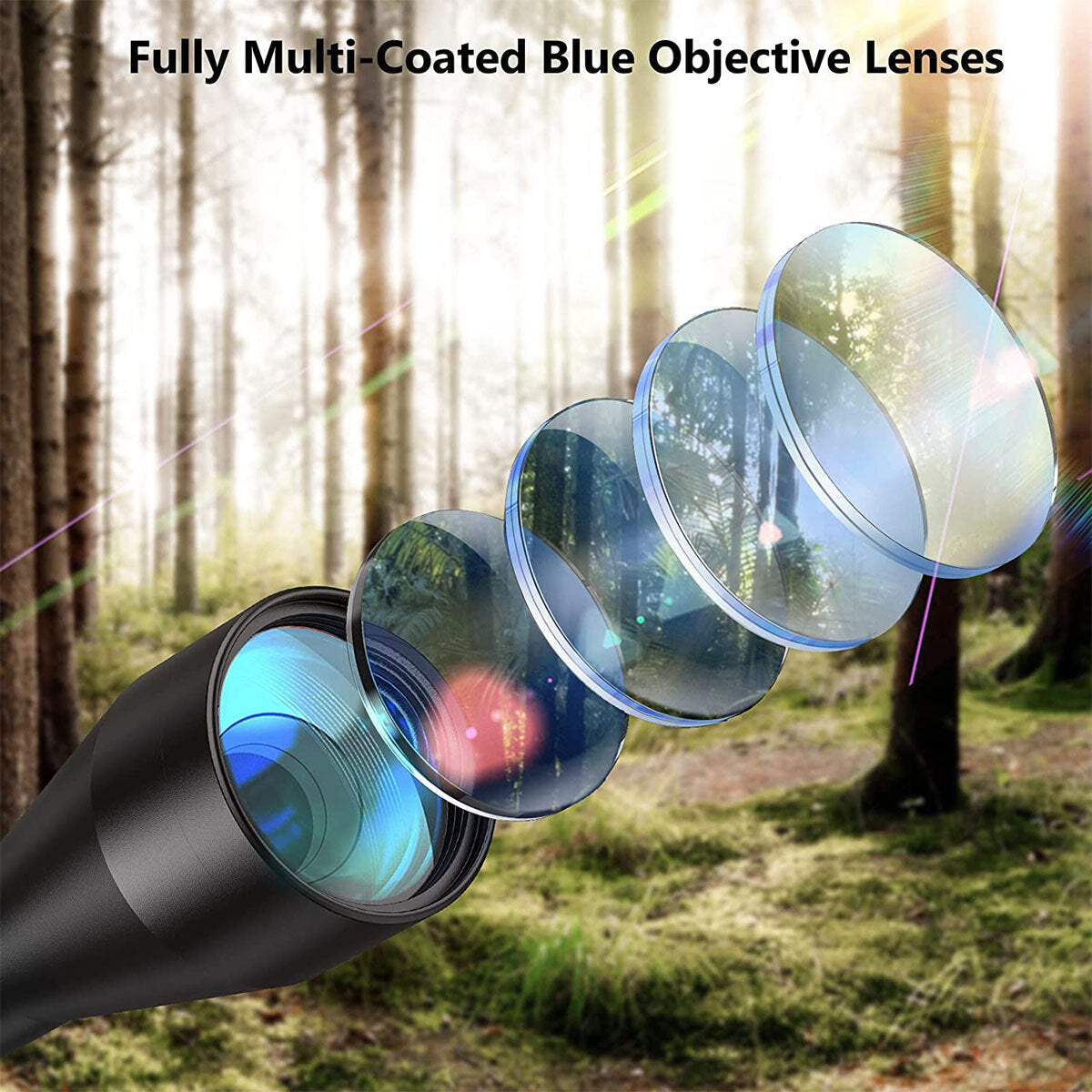 3-9X40mm with Mil Dot Crosshair, 1-Inch Mount, Hunting Optics