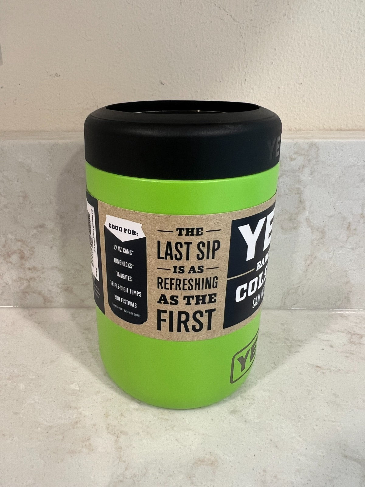 YETI Colster 12 oz Can Cooler - Venom Green Rambler Drink Holder
