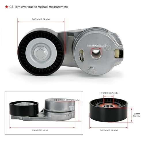 Serpentine Belt Drive Tensioner Idler Pulley Kit for Dodge Ram 1500 2500 3500 2009-2018