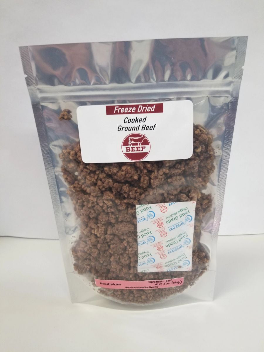 Freeze Dried Ground Beef - Long Shelf Life, Versatile Cooking Ingredient