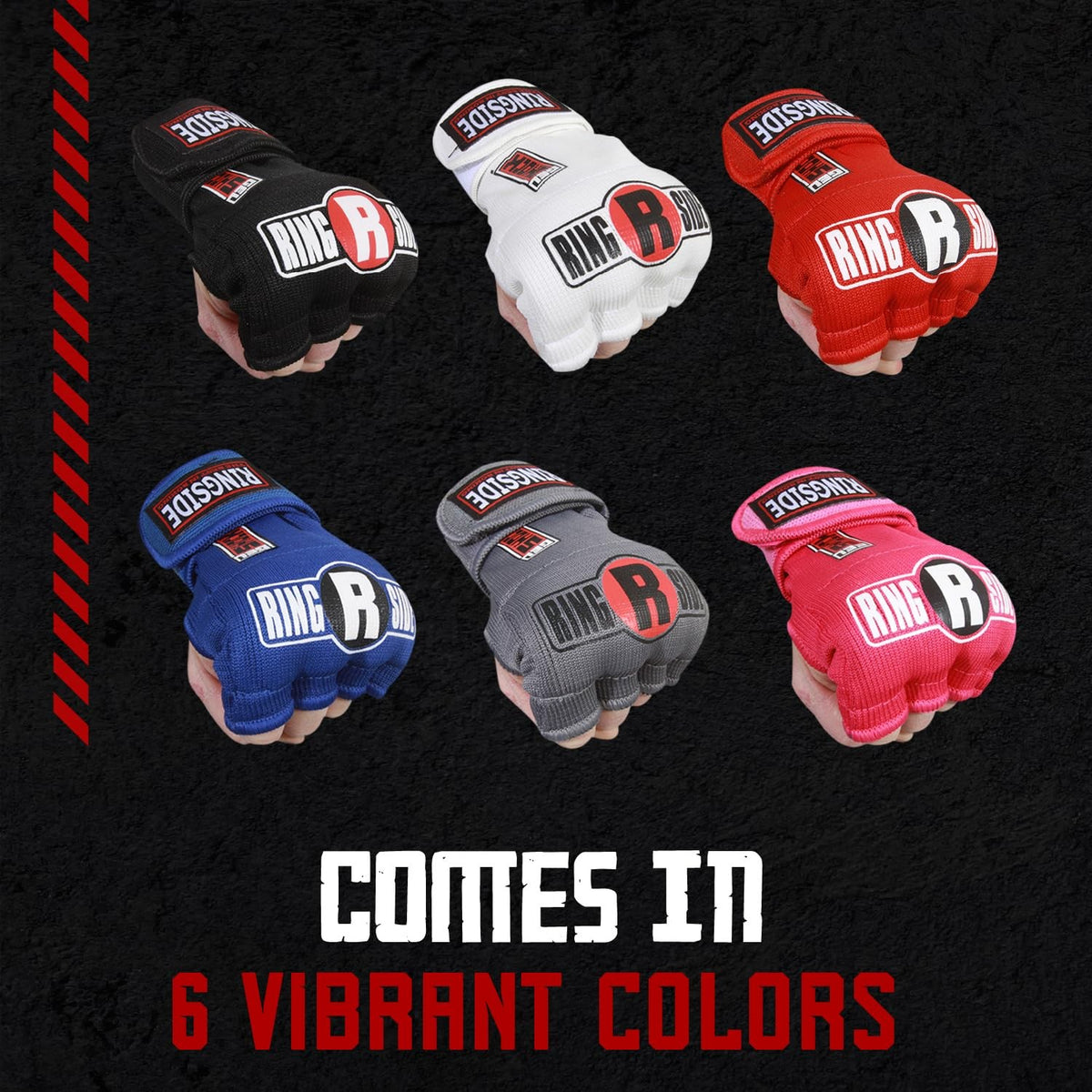 Boxing Hand Wraps Gel Shock Impact Absorbing Large/Xlarge Grey - Protection Gear