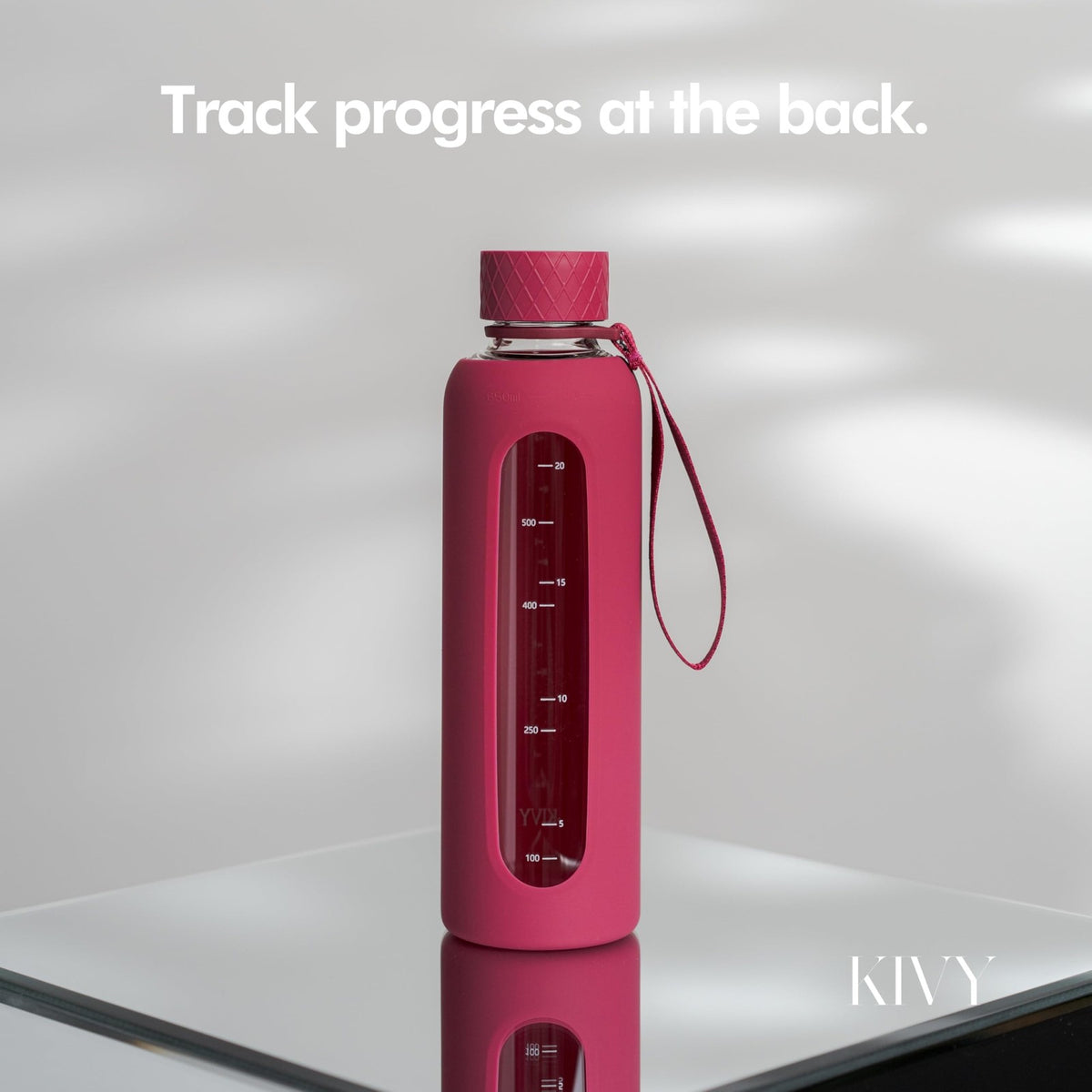 Glass Water Bottle with Silicone Sleeve 22 oz - Leakproof & Portable