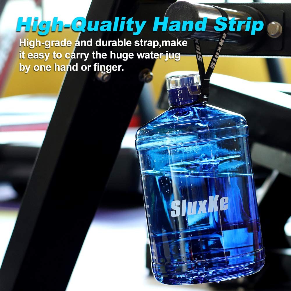 1 Gallon Water Bottle with Time Markers - Leak-Proof BPA Free Hydration Jug