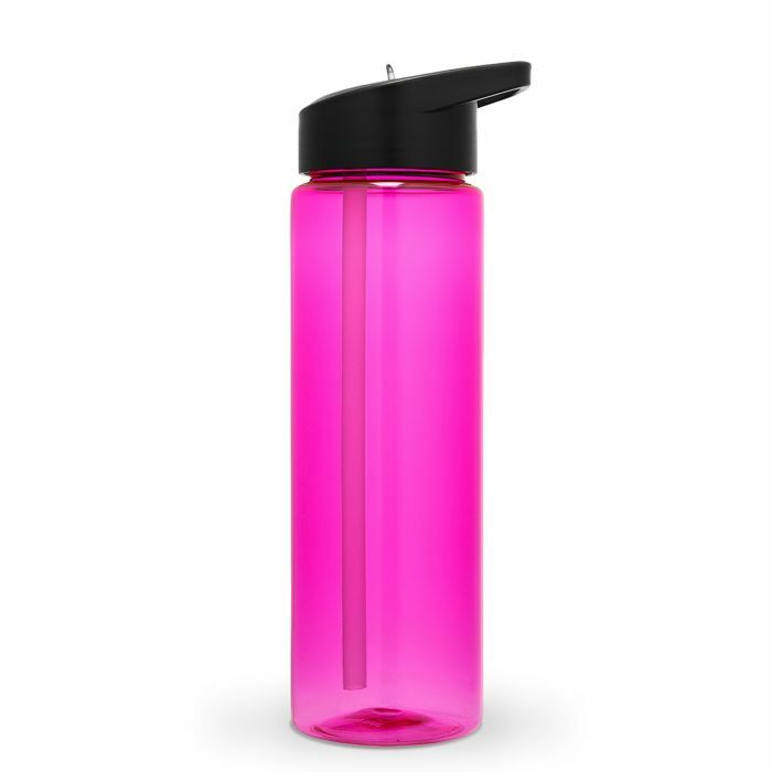Set of 4 24 Oz Sport Water Bottles with Flip-Up Sipper Straw & Twist-On Lid