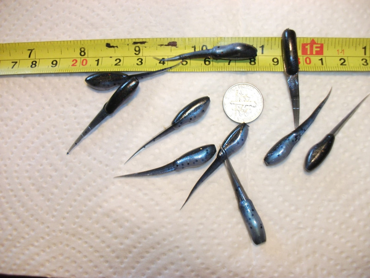 3/4-Inch Soft Plastic Minnow Grubs for Crappie & Bass Fishing - Glitter & Scented Baits