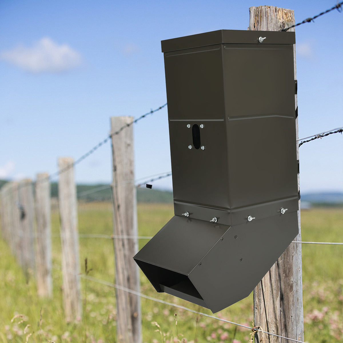 Portable Deer Gravity Feeder Tree Mount 85 LBS for Wild Game Hunting
