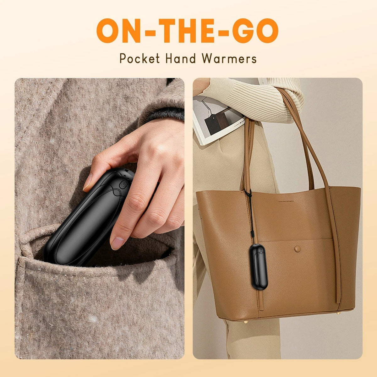 Rechargeable Hand Warmers 2 Pack with 3 Heat Levels, Portable USB 4000mAh