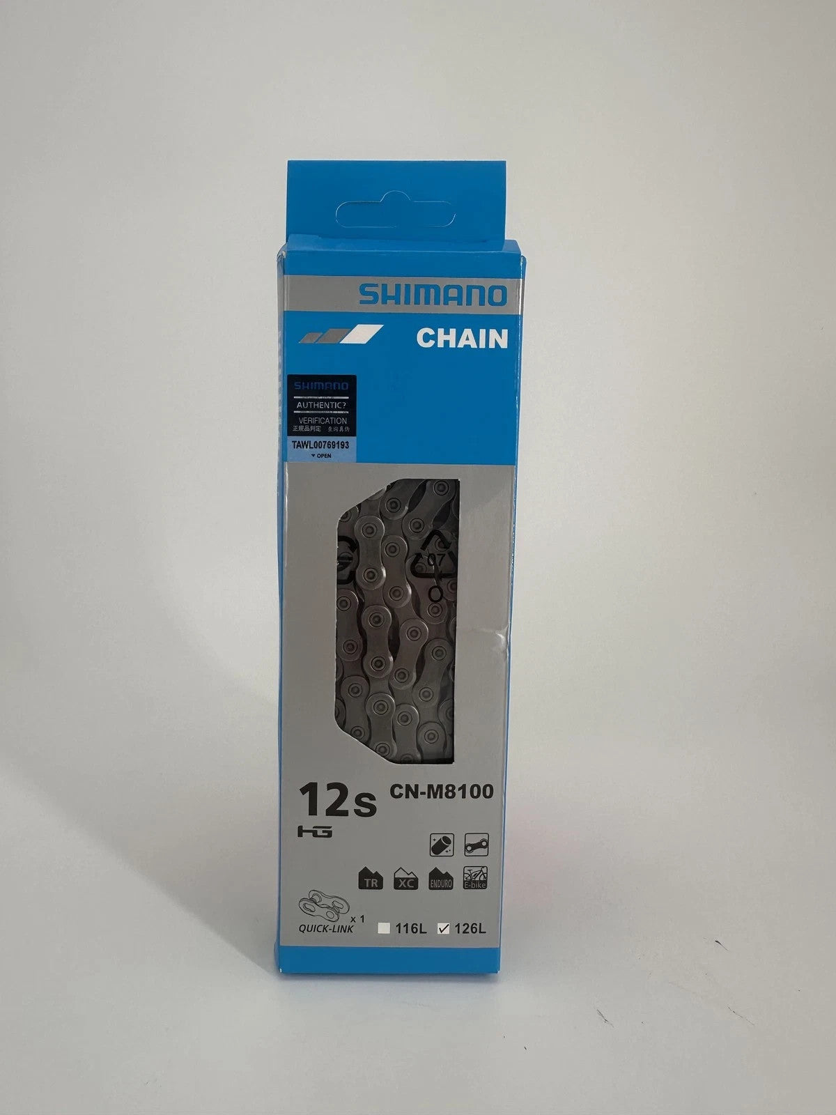 12-Speed Bicycle Chain with Quick Link for MTB & E-Bikes - 126 Links