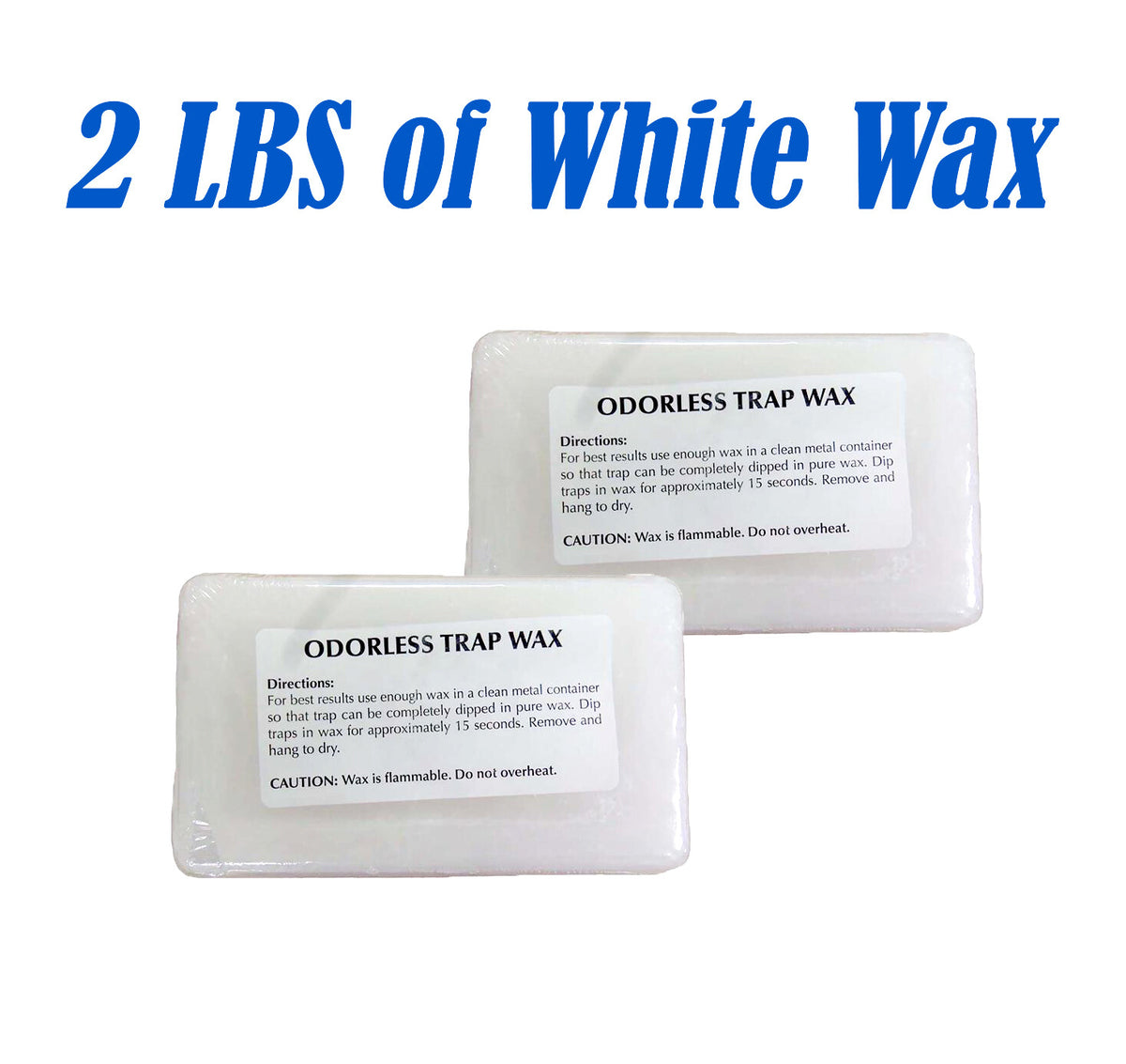 Odorless Trap Wax Bars for Land & Water Trapping - 1lb, 2lb, 3lb, 4lb Quantities & Color Options