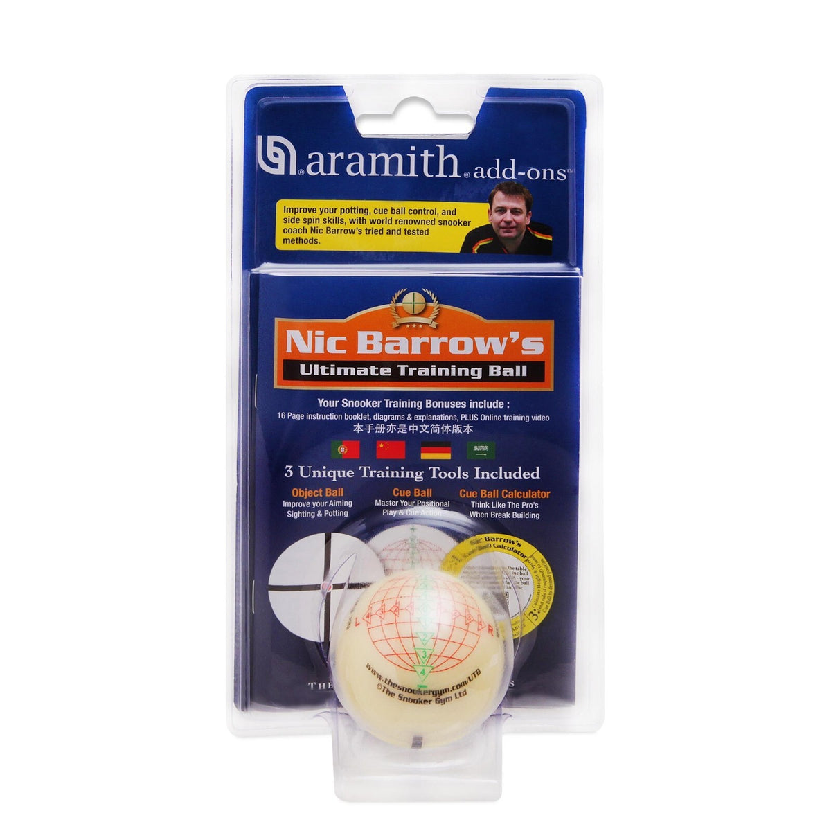 Aramith 2 1/15" Nic Barrow Ultimate Snooker Training Ball - 52.5 mm