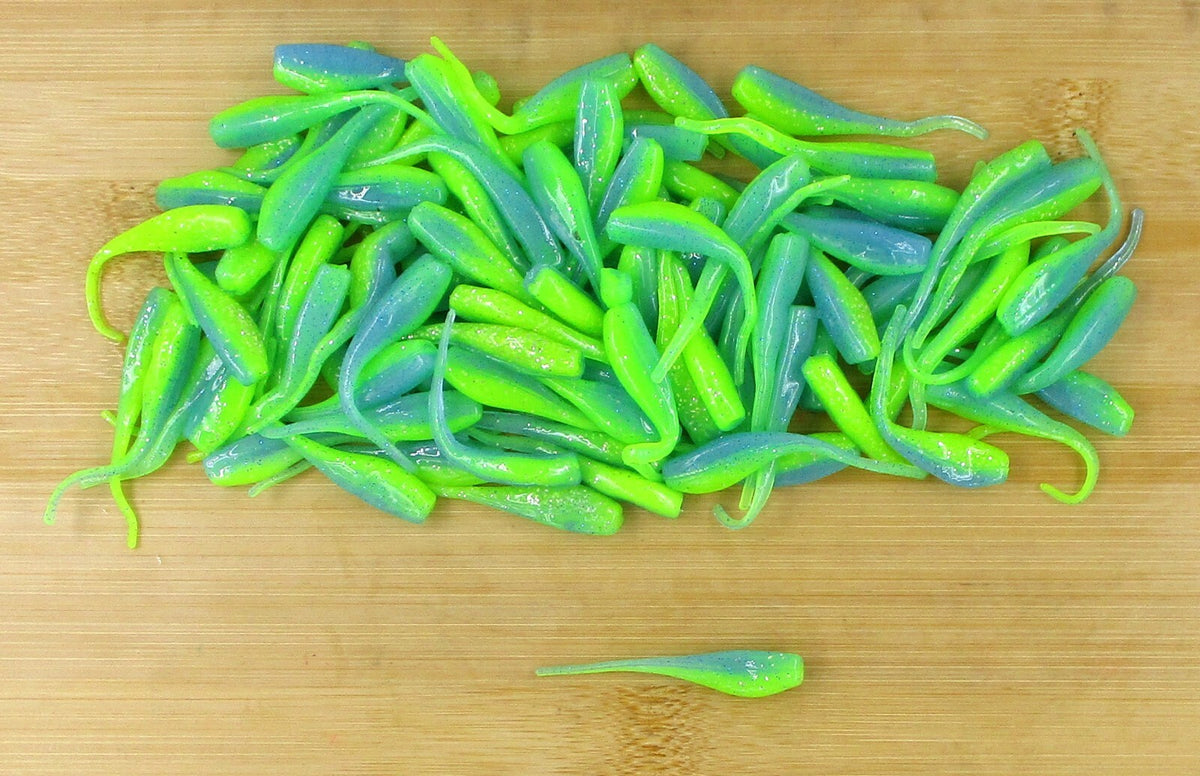 Crappie Fishing Lure Set - 2 Inch Baby Shad Screamer Glowing Baits Bulk Lot