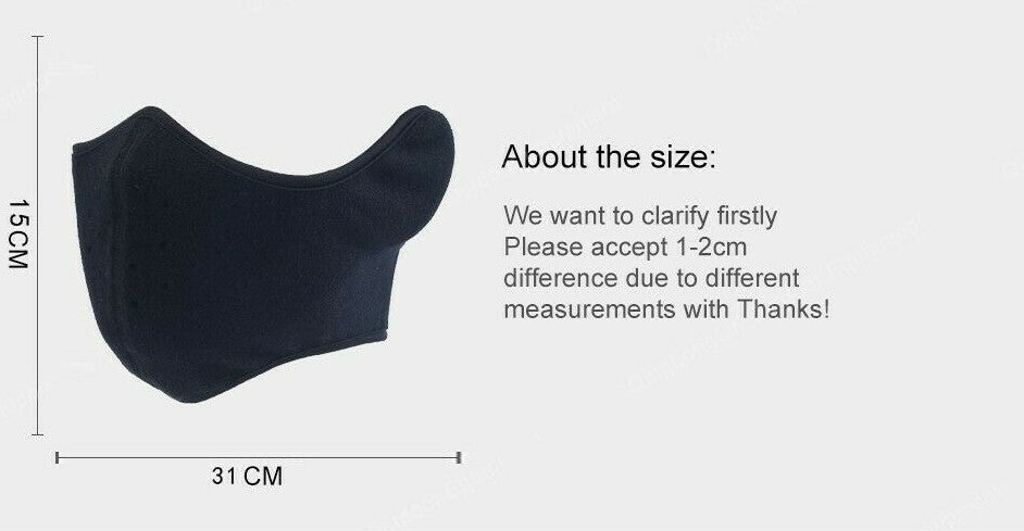 Unisex Fleece Half Face Mask for Ski Snowboarding Outdoor Winter Sports