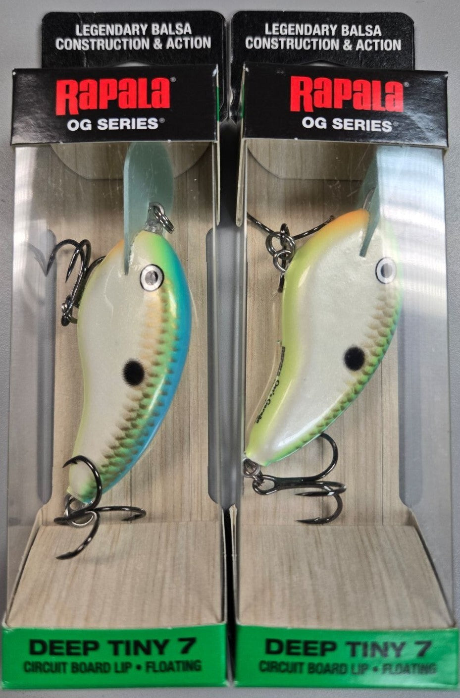 Rapala Tiny 7 OG Series Citrus Shad Crankbait - 2-1/4 Inch Finesse Lure for Freshwater Fishing