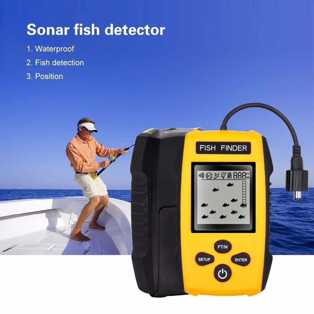 Portable Fish Finder with 100M Depth Range for Boats and Lakes