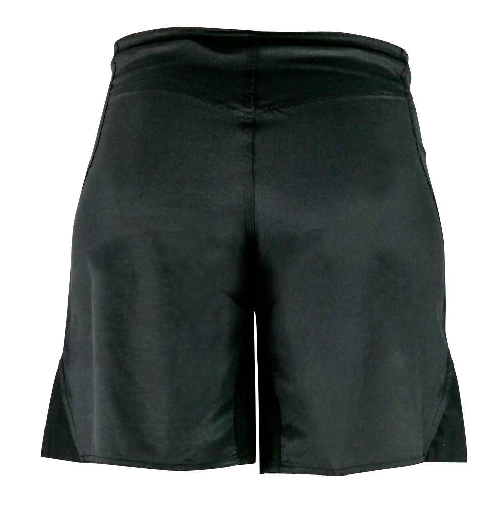 Kids MMA Fight Shorts - Black No-Gi Grappling Competition Shorts