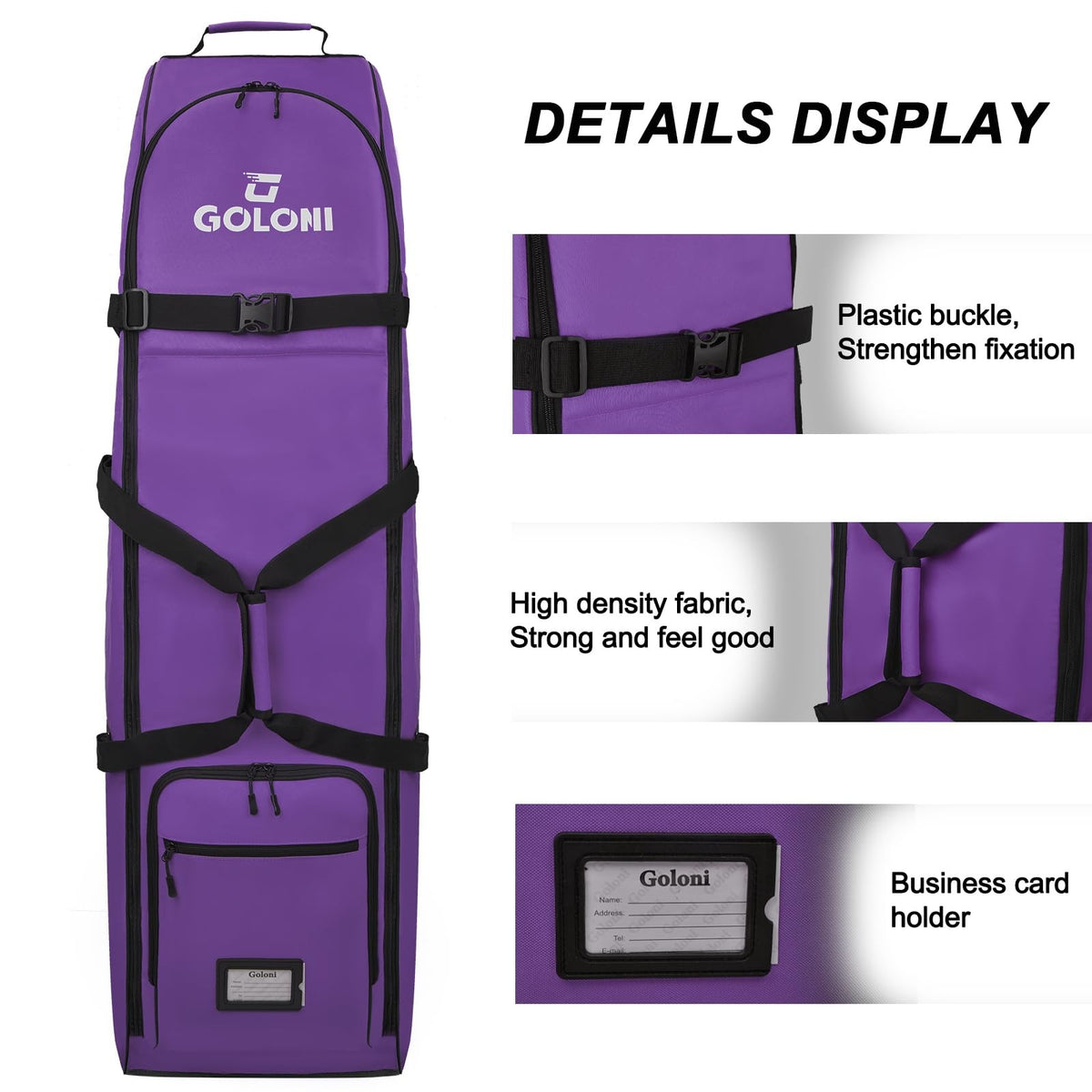 Heavy Duty Golf Travel Bag with Wheels for Airline Travel – Water Resistant & Foldable