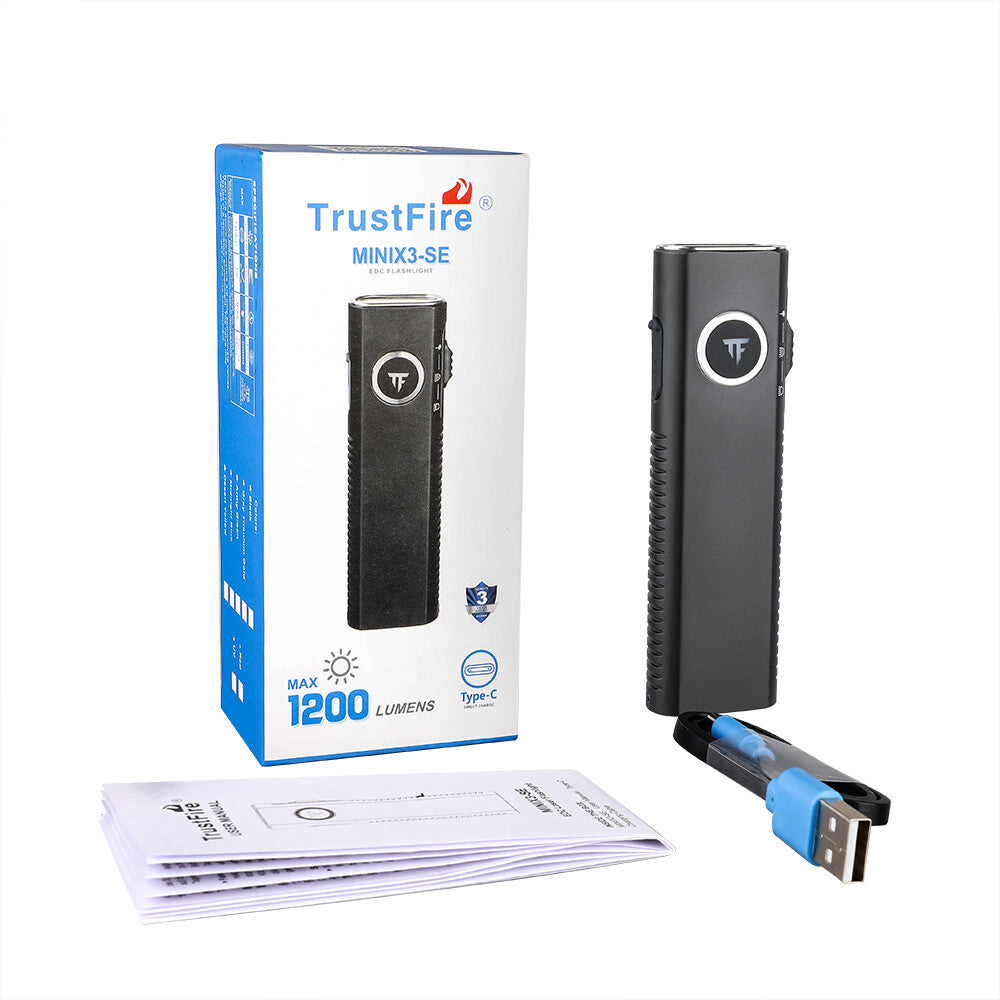 Rechargeable Mini LED Flashlight with UV Light & Laser - Waterproof