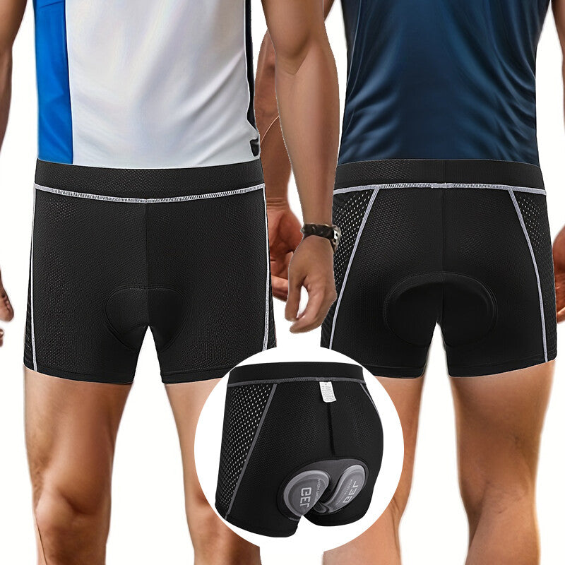 Men Padded Cycling Shorts with 5D Gel Padding - Breathable Biking Tights