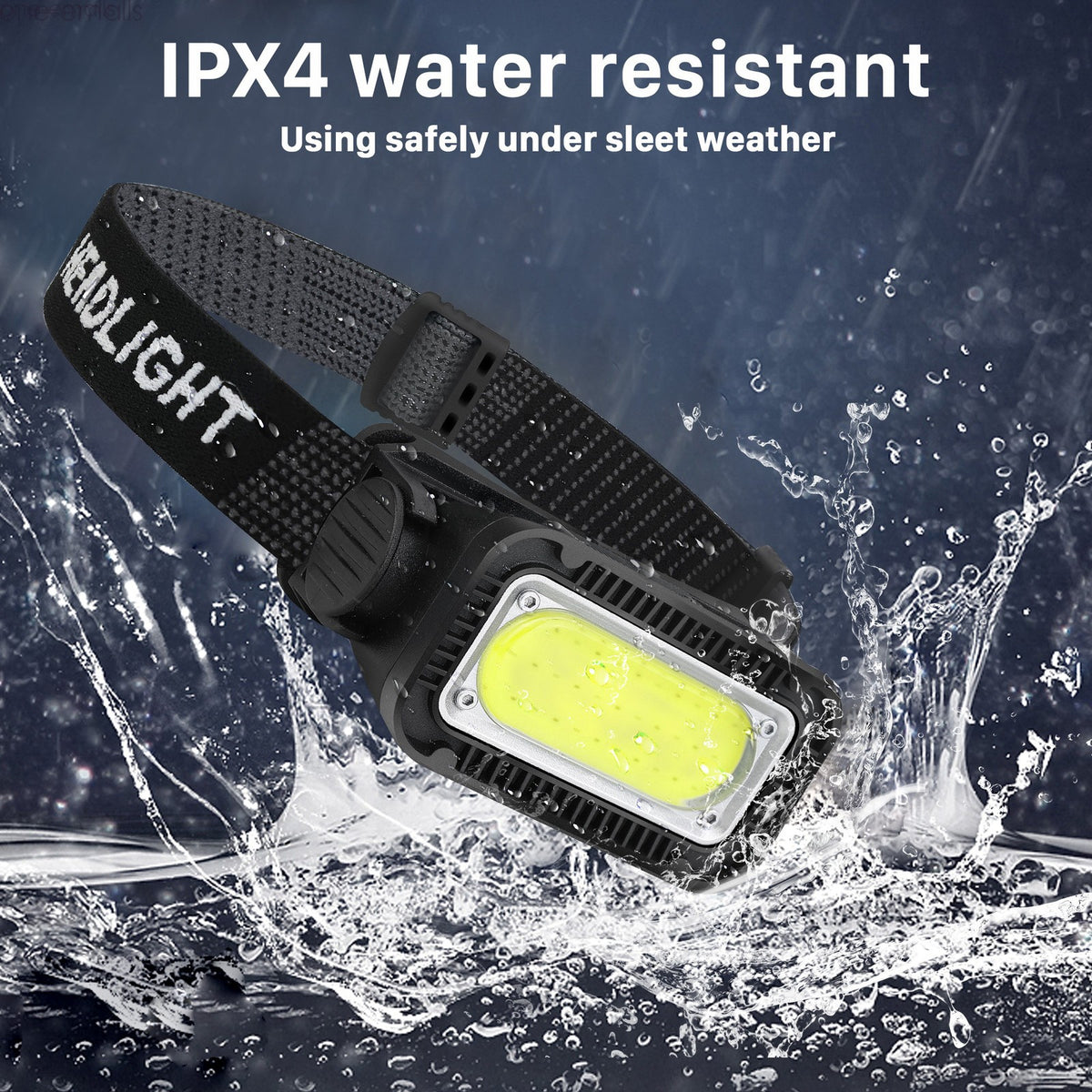 Rechargeable LED Headlamp with COB Light and Red Light for Outdoor Work