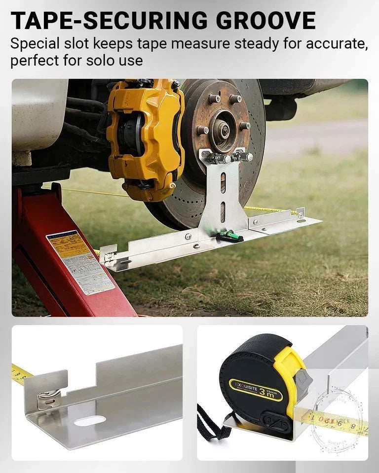 Heavy Duty Wheel Alignment Tool Kit with Tape Measures for Cars Trucks SUVs