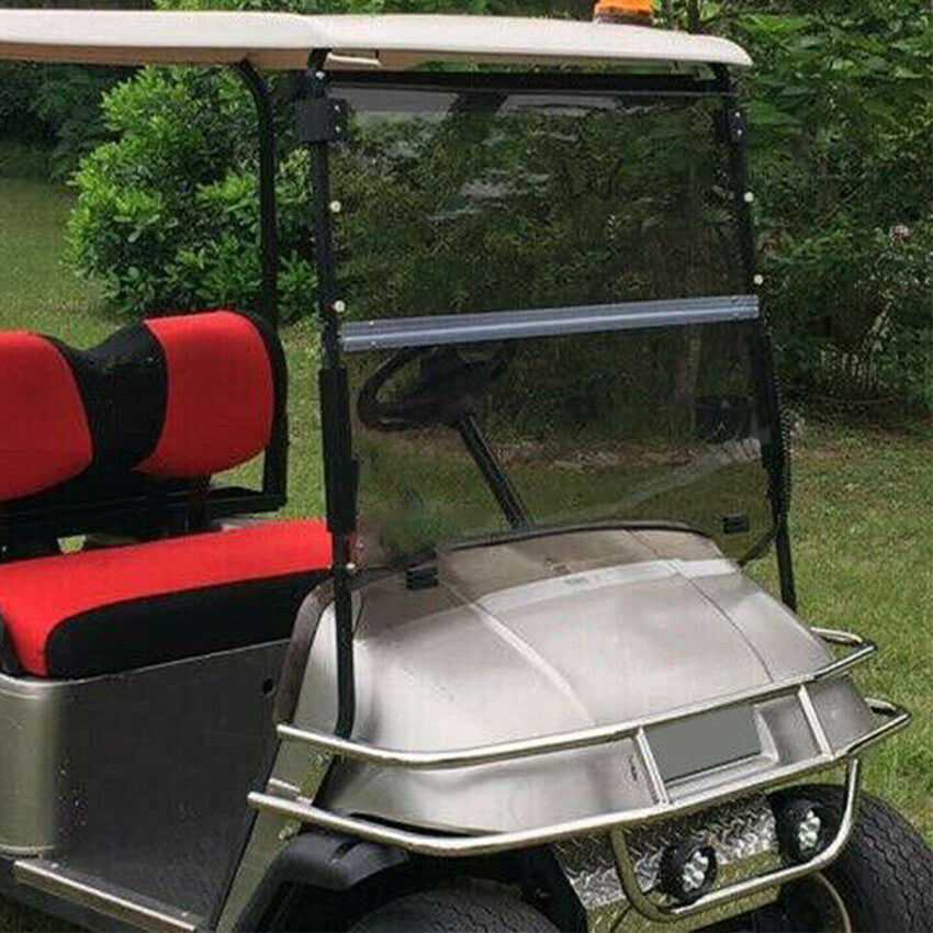 Foldable Tinted Windshield for EZGO TXT Golf Cart 1994-2014 Impact-Resistant