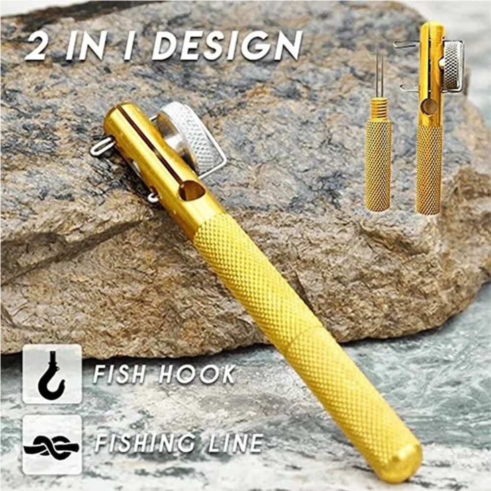 Fishing Knot Tying Tool with Line Clipper and Hook Nipper - Portable Multi-Function Fishing Accessories