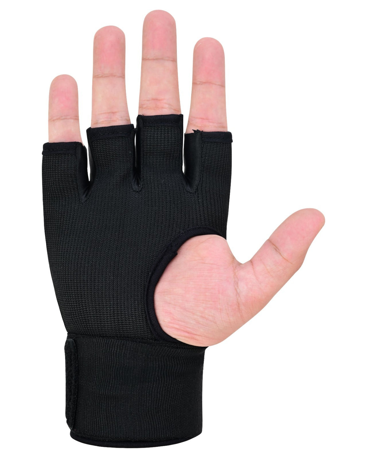 Black Gel Boxing Inner Gloves with Quick Wrap Wrist Support - FADI Sports