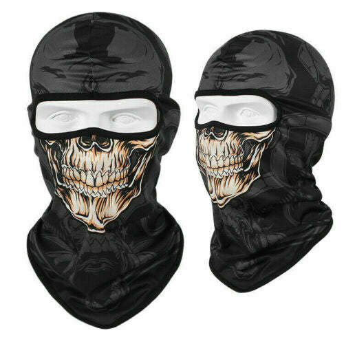 Unisex Skull Ski Mask Balaclava Ghost Bandana Full Face Mask for Outdoor Activities
