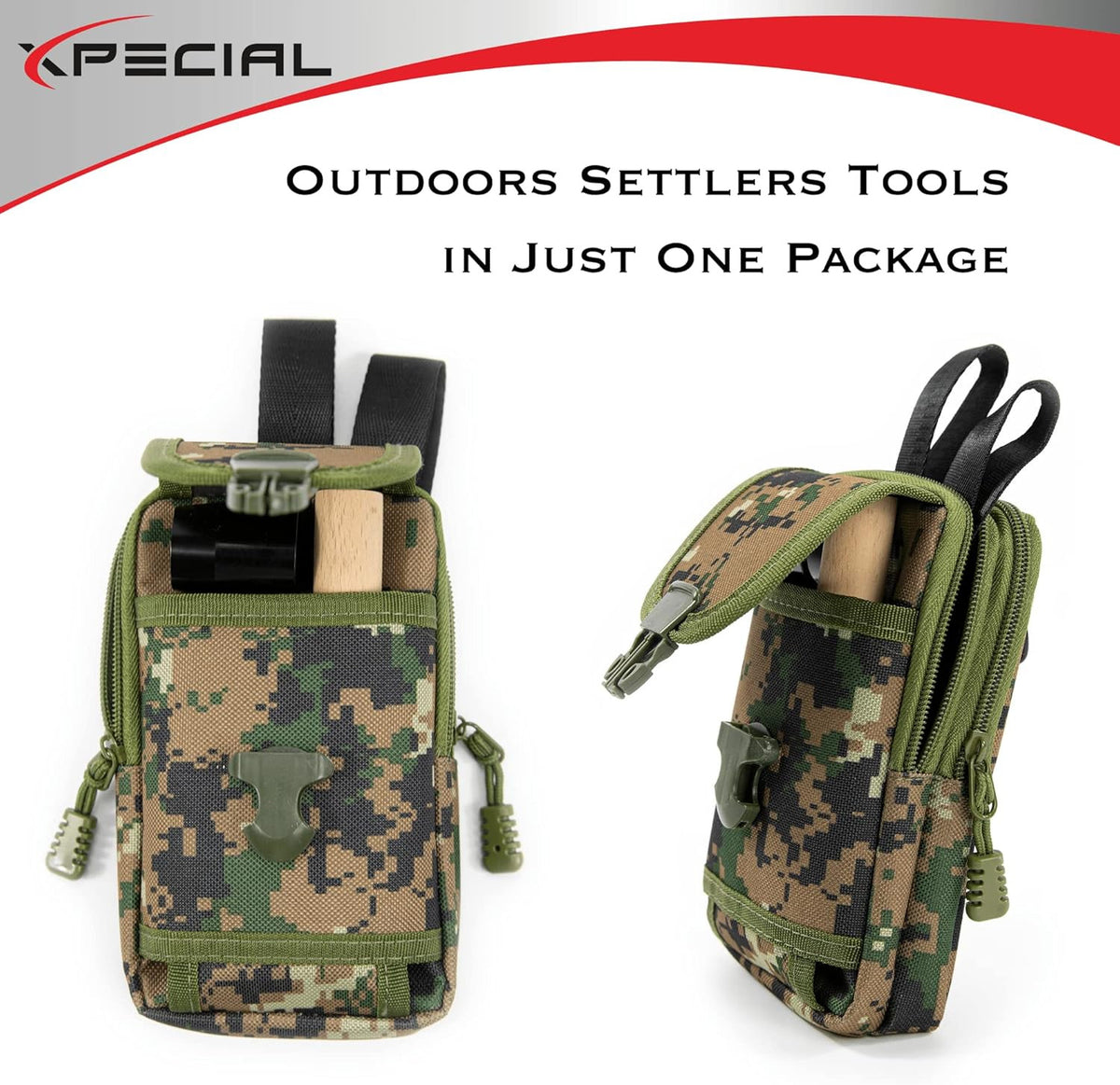 Bushcraft Survival Tool Set with Hand Auger, Chainsaw & Wrench