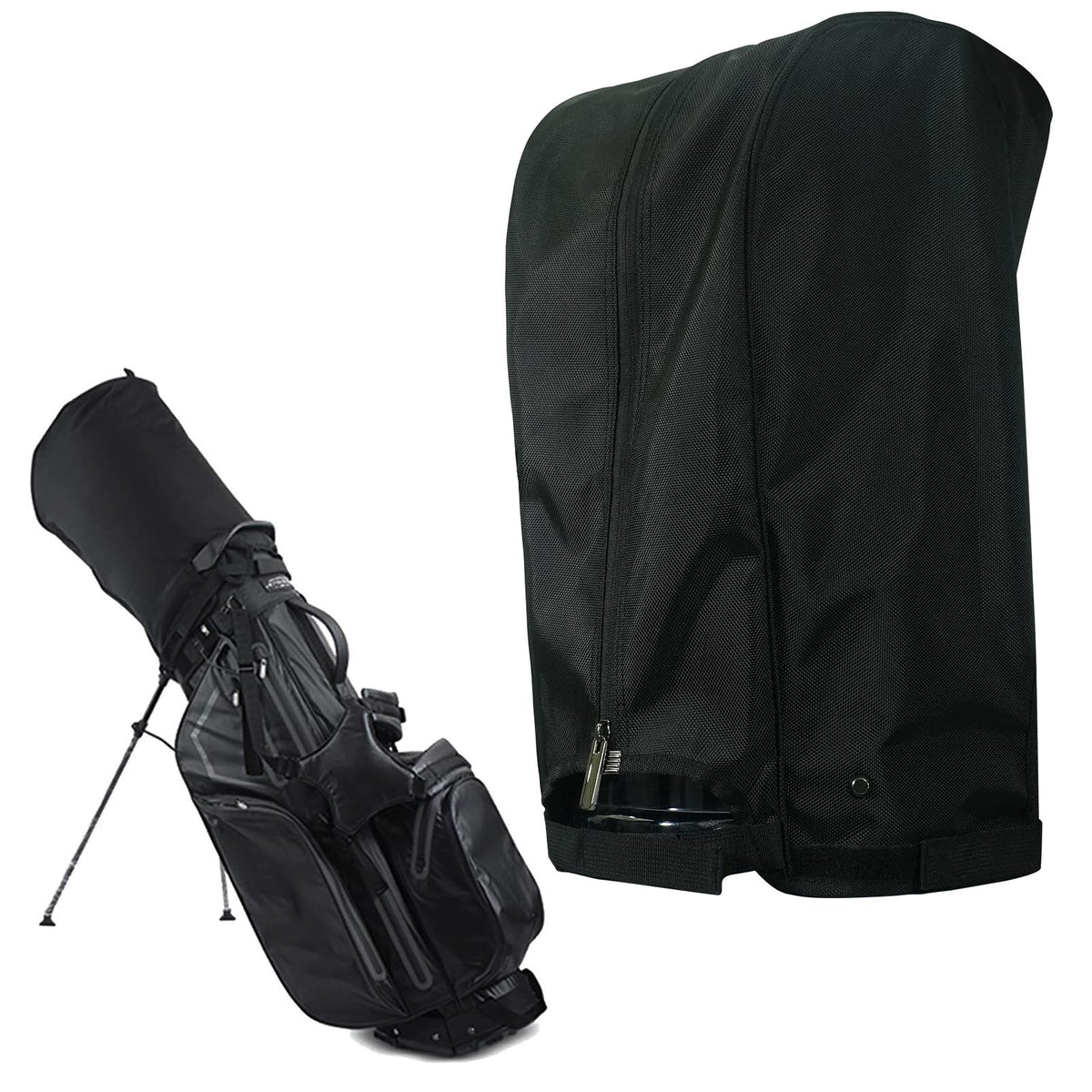 Golf Bag Rain Cover Waterproof Hood with Snap Buttons Universal Fit