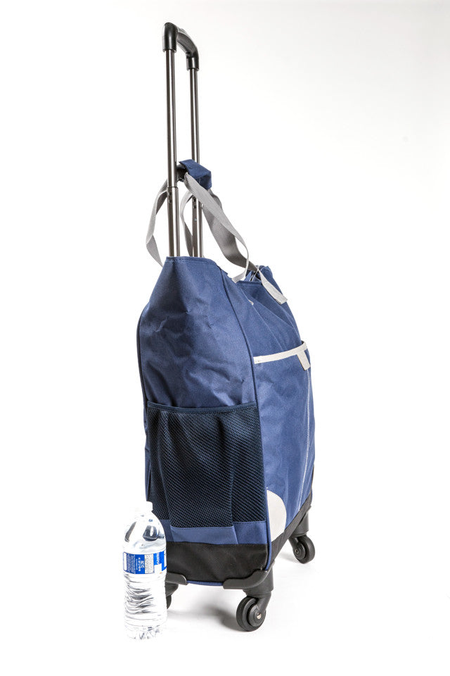 Wheeled Shopping Tote Bag with Wheels - Lightweight, Durable, Spacious