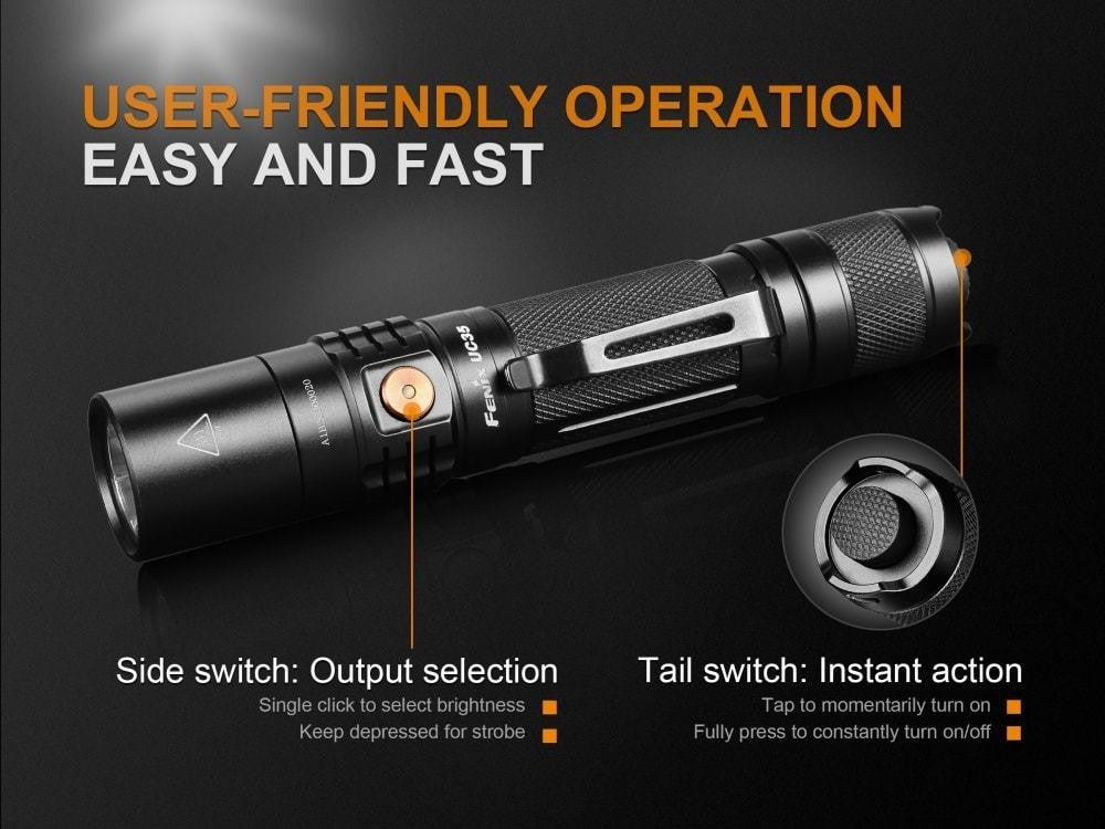 USB Rechargeable LED Tactical Flashlight 1000 Lumens with Battery