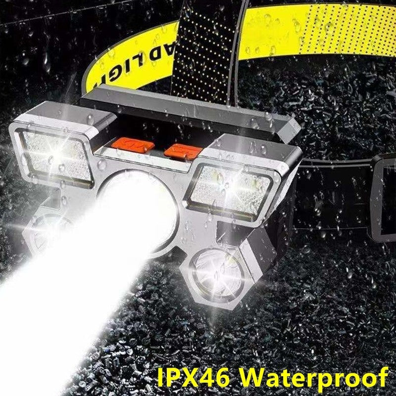 Rechargeable LED Headlamp with 4 Modes for Camping Hiking and Outdoor Use