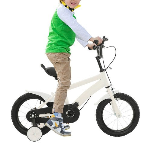 14-Inch Kids Bicycle with Training Wheels, Beginner Kids Bike for Children