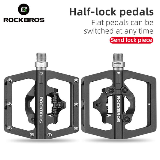 Cycling Pedal with Locking SPD System Aluminum Sealed Platform 9/16”