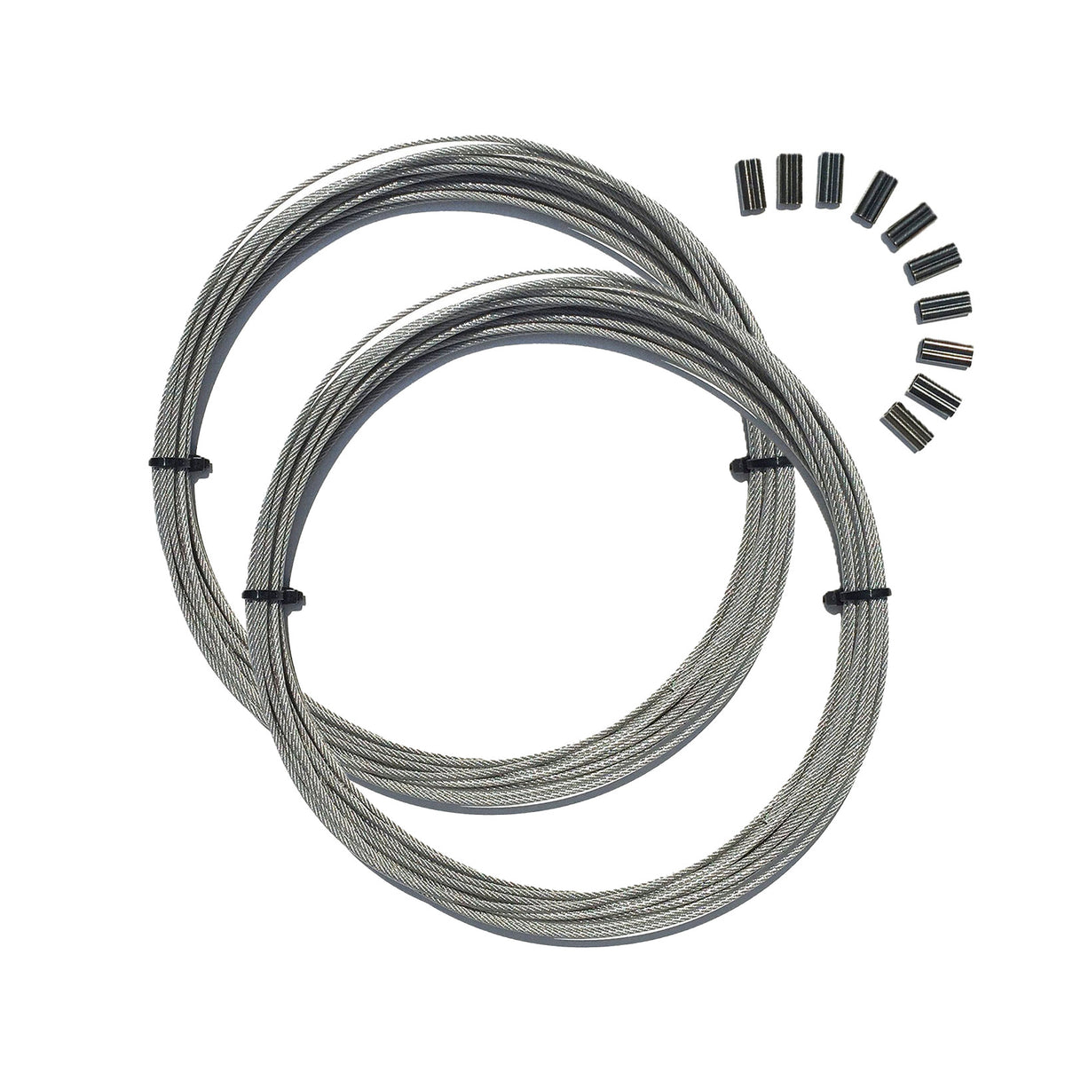 30 Ft Stainless Steel Wire Leader with Crimps 480lb for Fishing Sharks