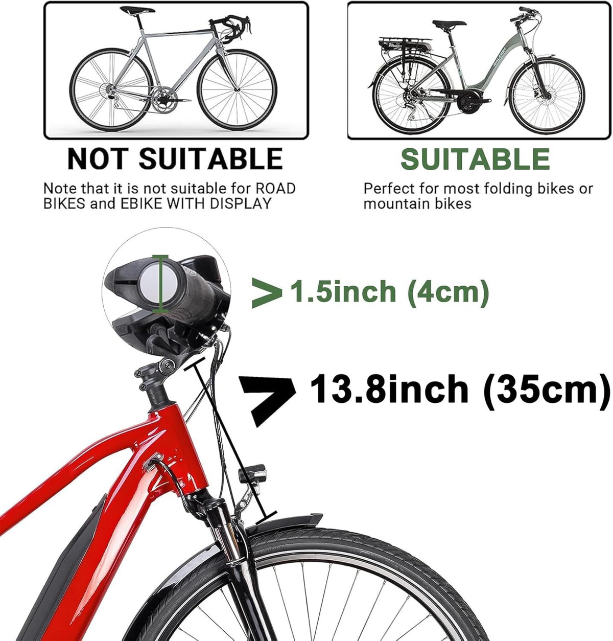 Front Folding Bicycle Basket with Removable Waterproof Liner & Quick Release