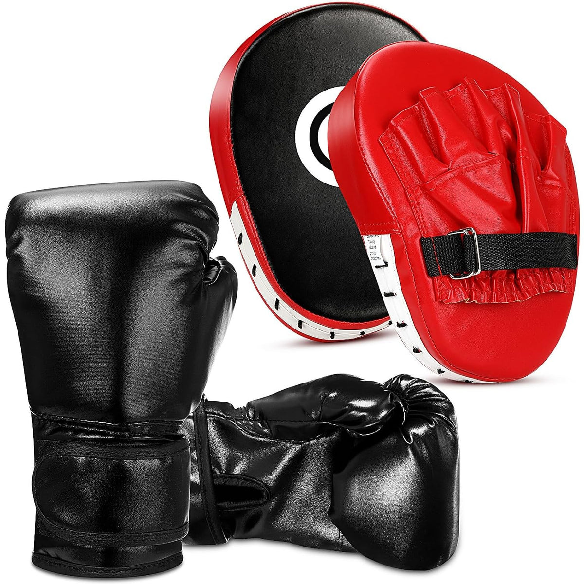 Kids Boxing Gloves and Punching Mitts Set 6oz Curved Training Gear